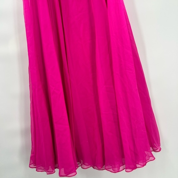 NEW Sherri Hill pink fushia maxi strapless dress size 4 - Picture 3 of 10